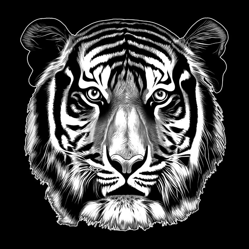 Tiger Tiger Head Illustration