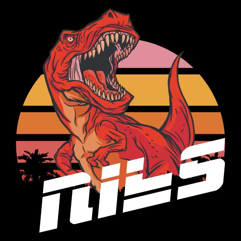 NILS - Beautiful Young Name with T-REX Dino