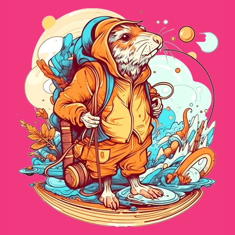 The mole rat on a long walk
