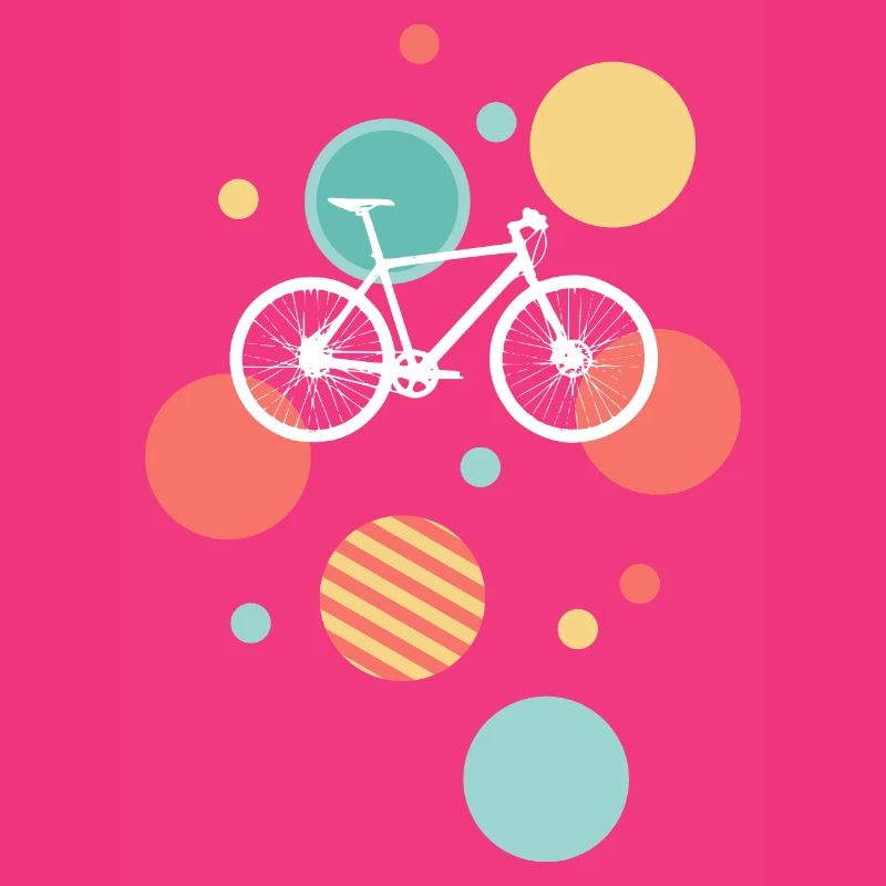 Bicycle with cheerful colored dots