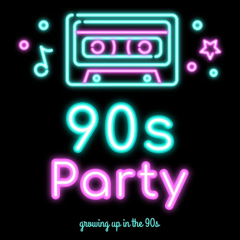 90s party neon