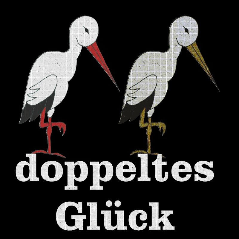 storchenpaar doppeltes glück