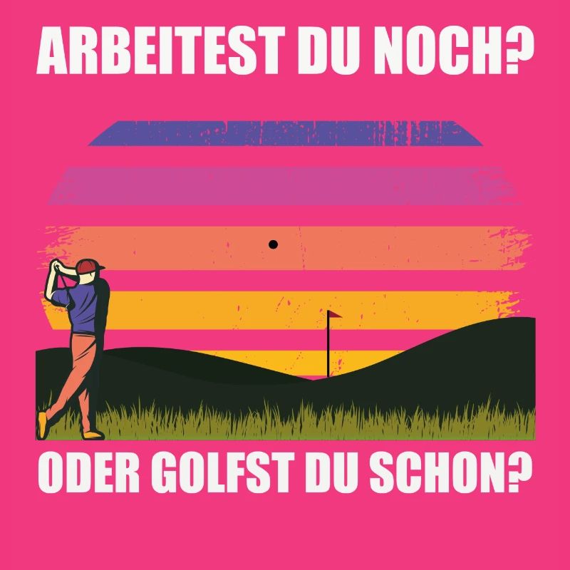 Arbeitest du noch oder golfst du schon? Retro