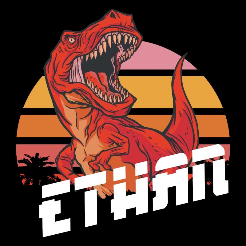 ETHAN - Beau prénom de garçon avec T-REX Dino