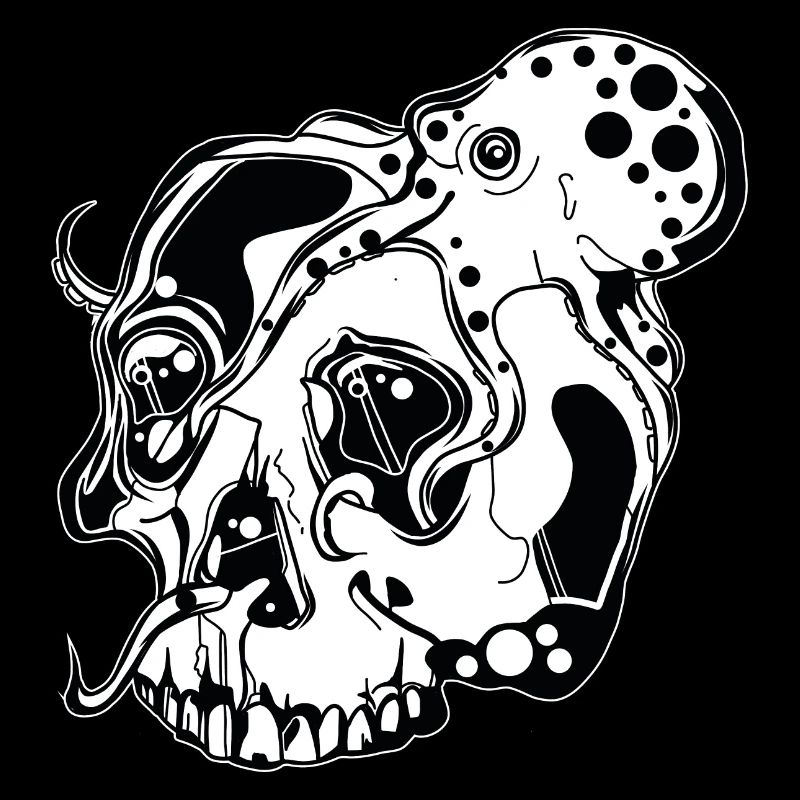 Skull // Octopus // Squid // Illustration