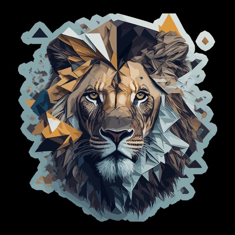Lion polyart