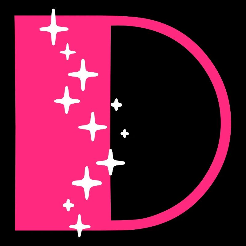 Letter D Glitter