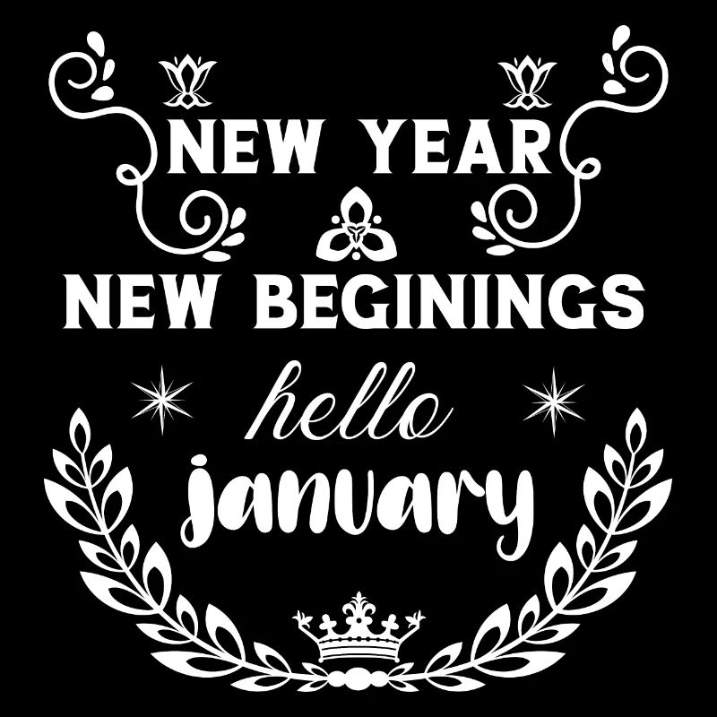 new year new begining hello january