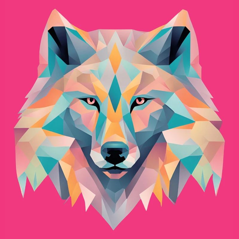 Geometric wolf Geschenk