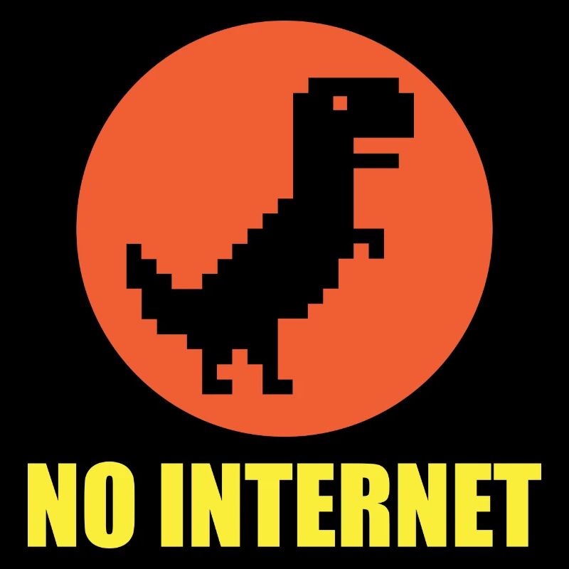 No internet dinosaurs