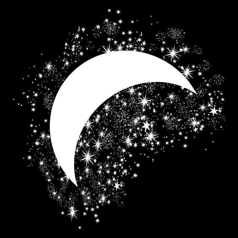 Mond Mit Sternen