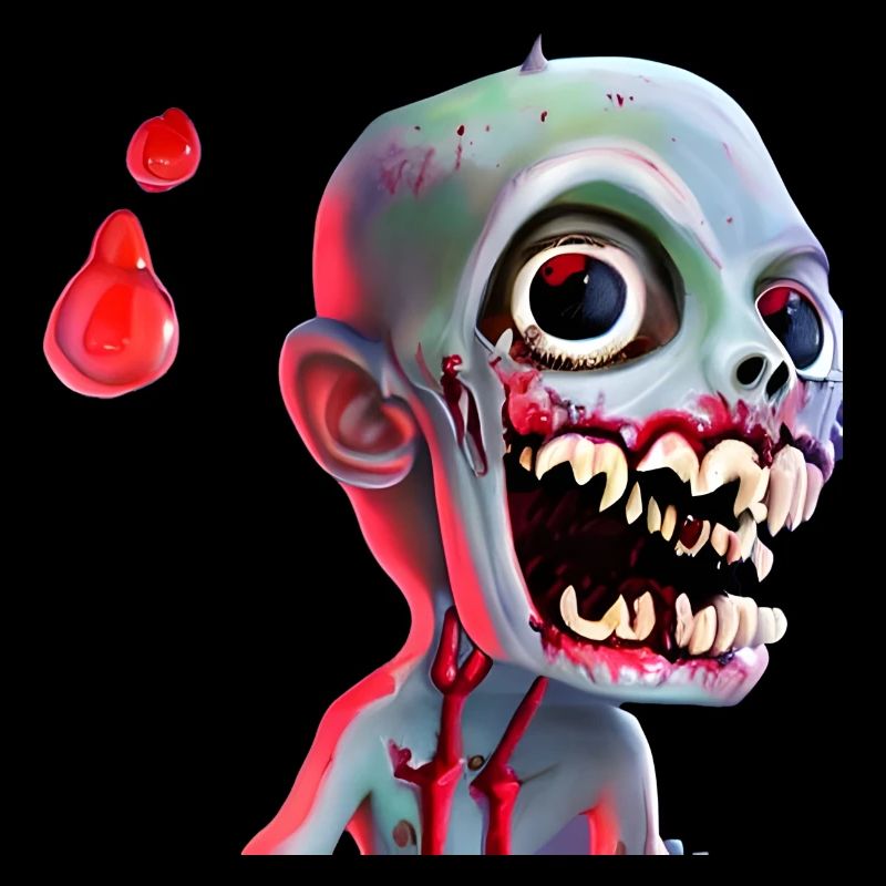 Un zombie de dessin animé mignon drôle