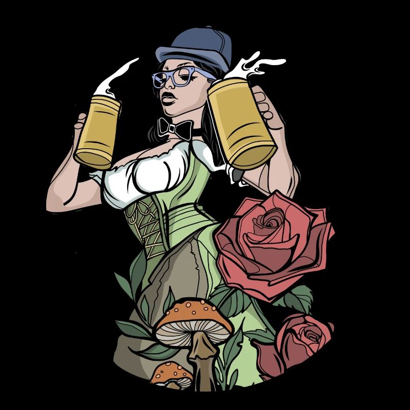 Beer Garden // Oldschool // Illustration