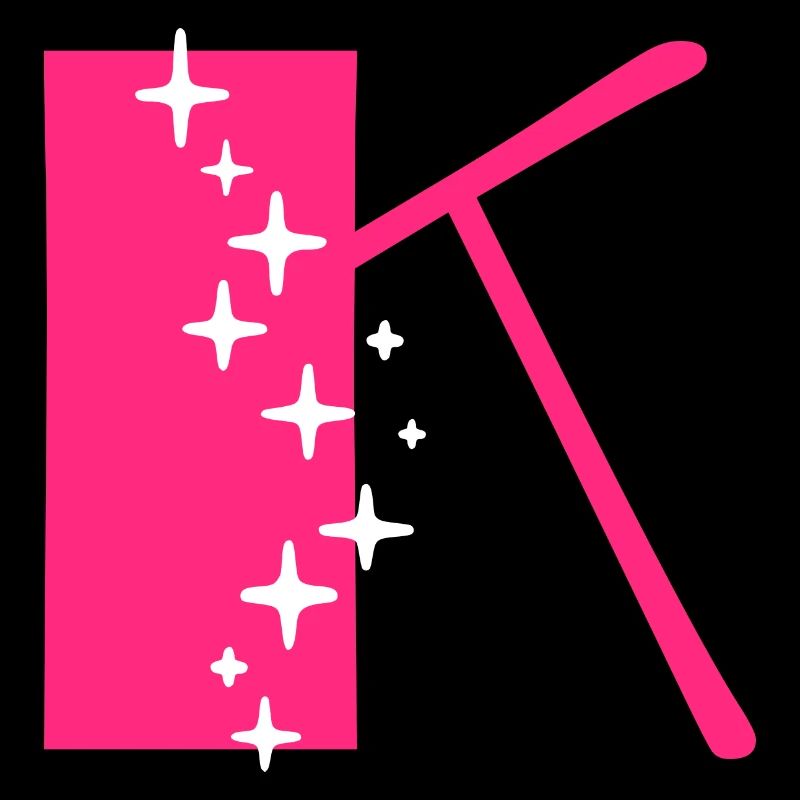 Buchstabe K Glitzer