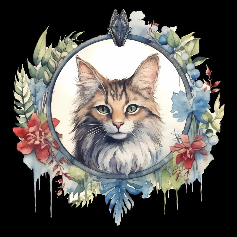 Manx Cat Boho Style, Chats d’amour
