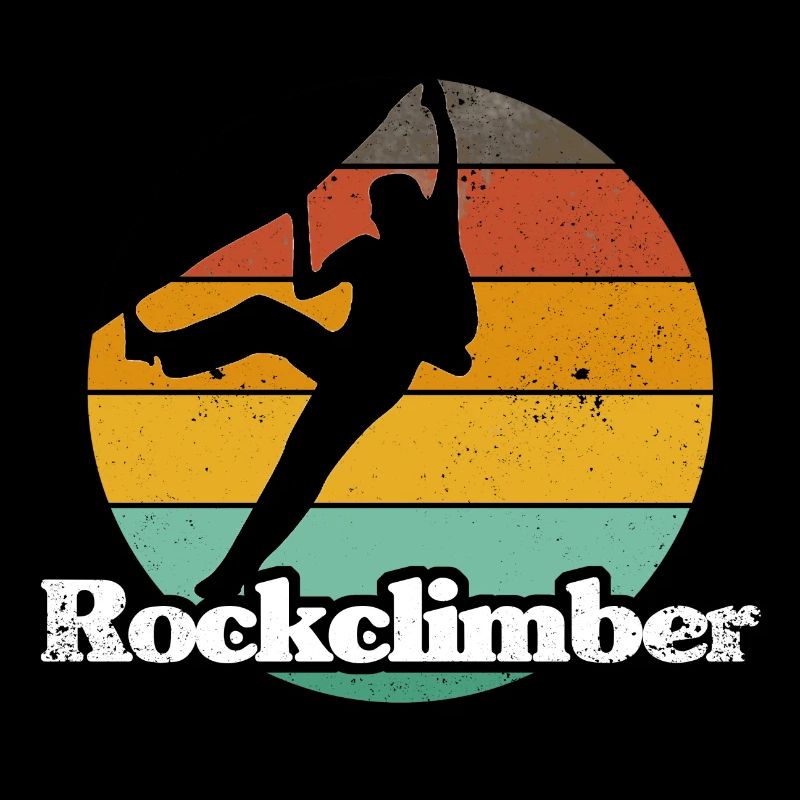Retro Style Print "Rockclimber"