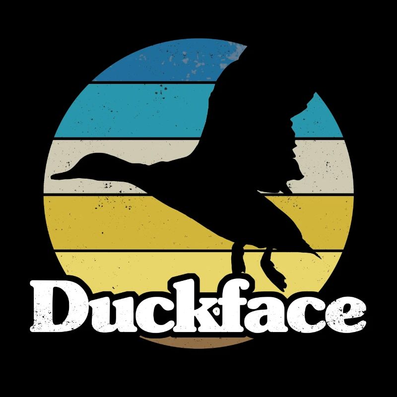 Retro Style Print "Duckface"