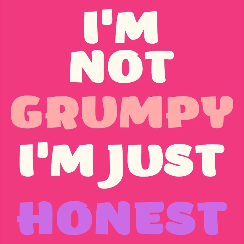 Funny grumpy moody angry honest vector