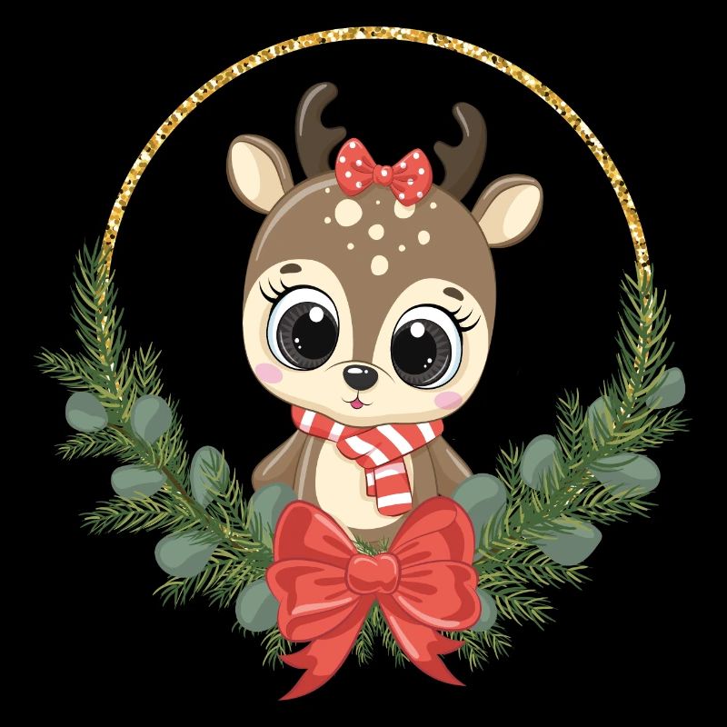 doux renne Noël Rudolf Joyeux Noël