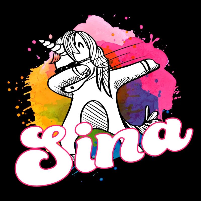 SINA - Beau nom avec dabbing licorne