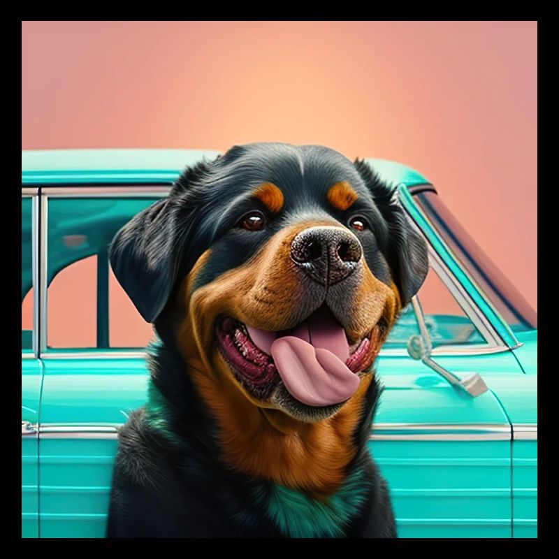 90s Happy Rottweiler
