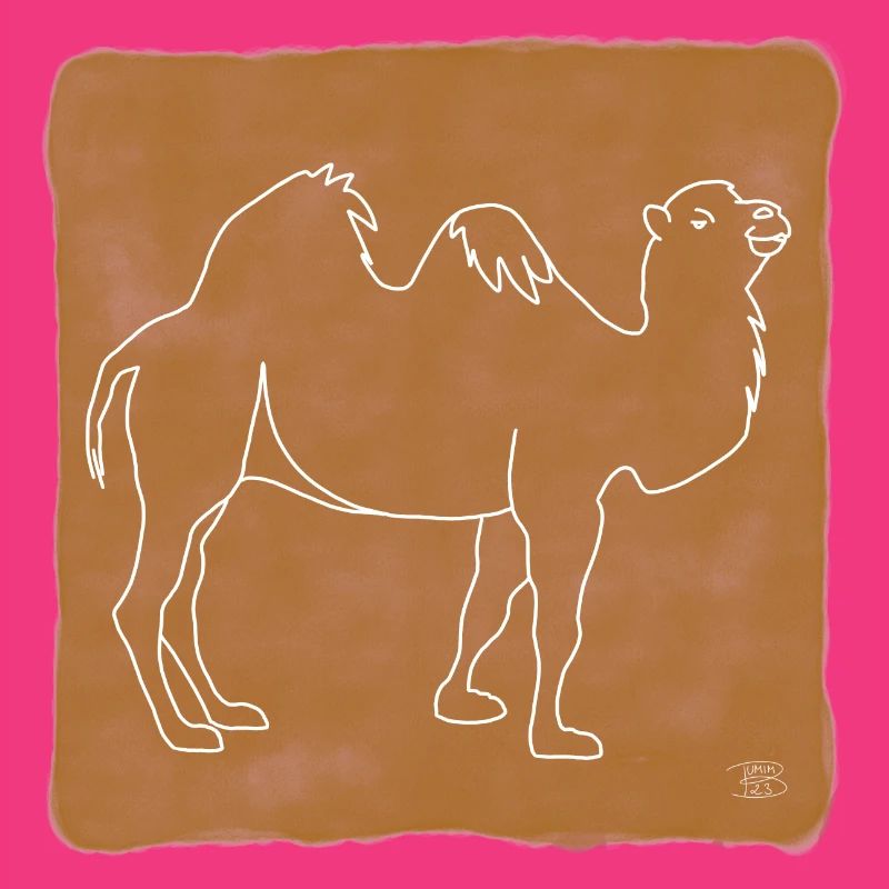 "Kamel", Boho Line Art Design, Serie "Desert"