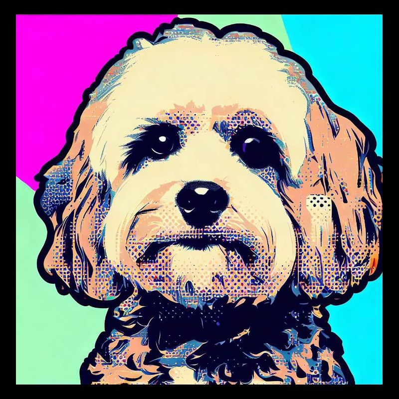 Poodle Cross Pop Art