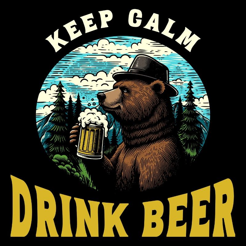 Keep calm, drink beer bear bär