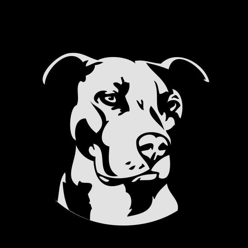 Pitbull im Kreis zweifarbig - Hund Kampfhund