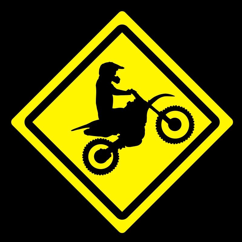 motocross straßenschild