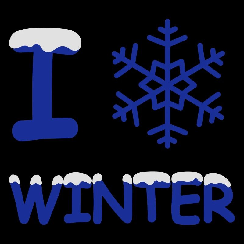 J'aime flocon de neige de l'hiver