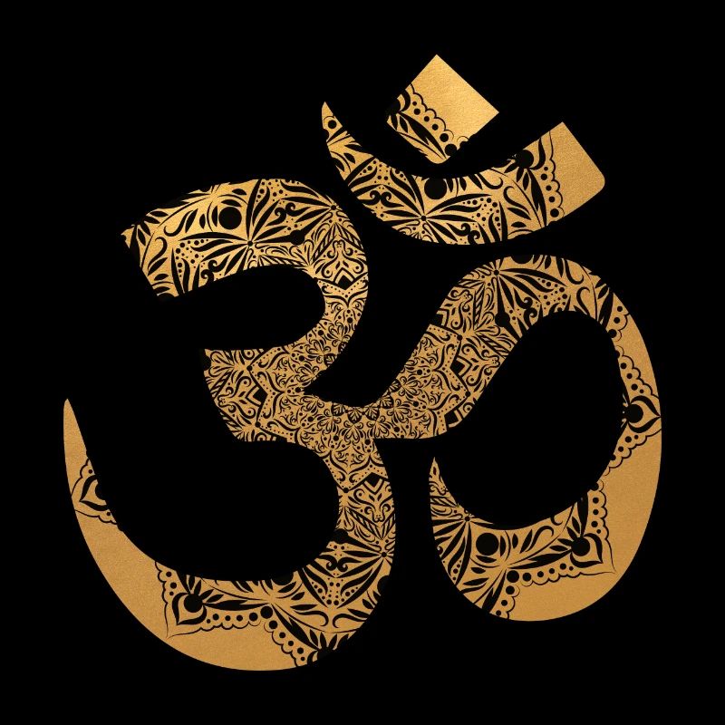 Goldenes Om Zeichen Mandala