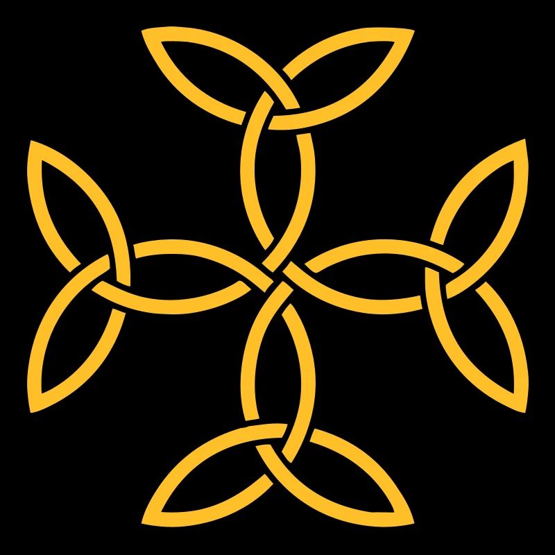 Tattoo mit endlosem Knoten und keltischem Kreuz