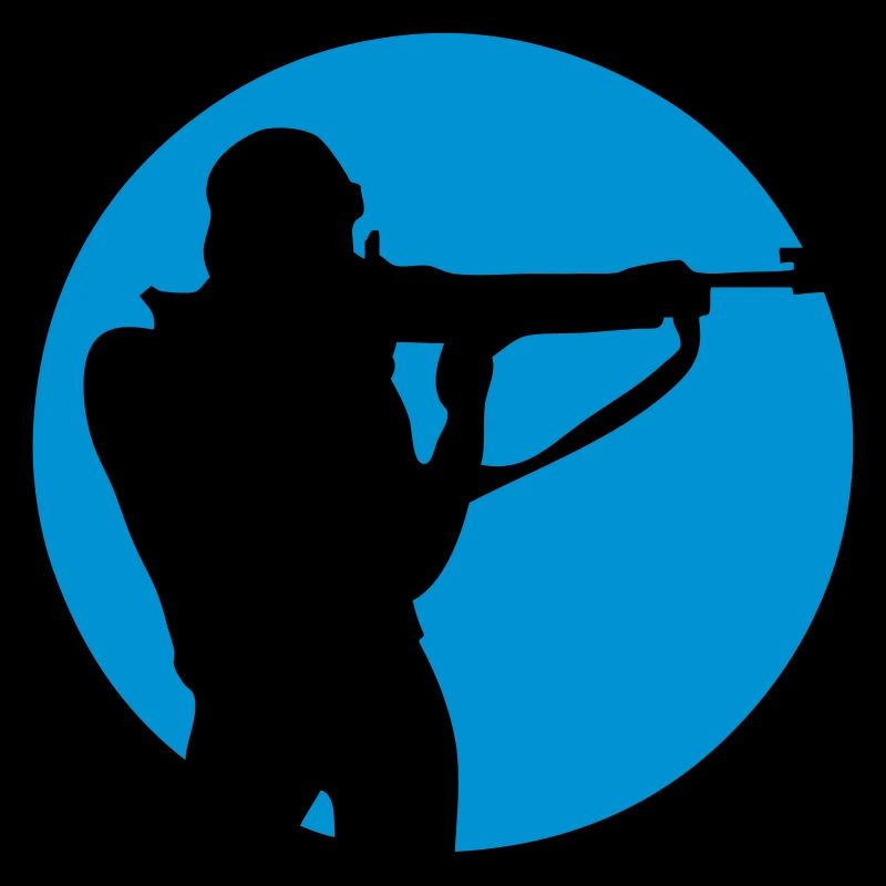 Biathlon Logo schießen stehen