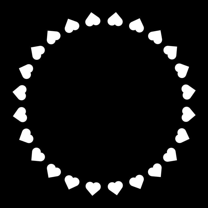 Double cercle de coeurs, cercle de coeurs double