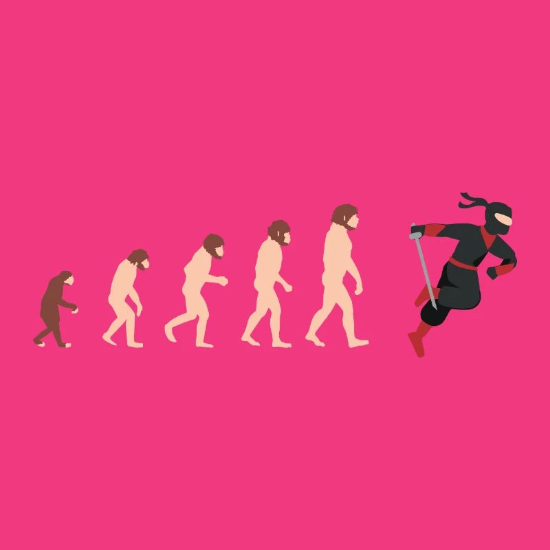 Idée de cadeau drôle de fan d'évolution humaine Ninja