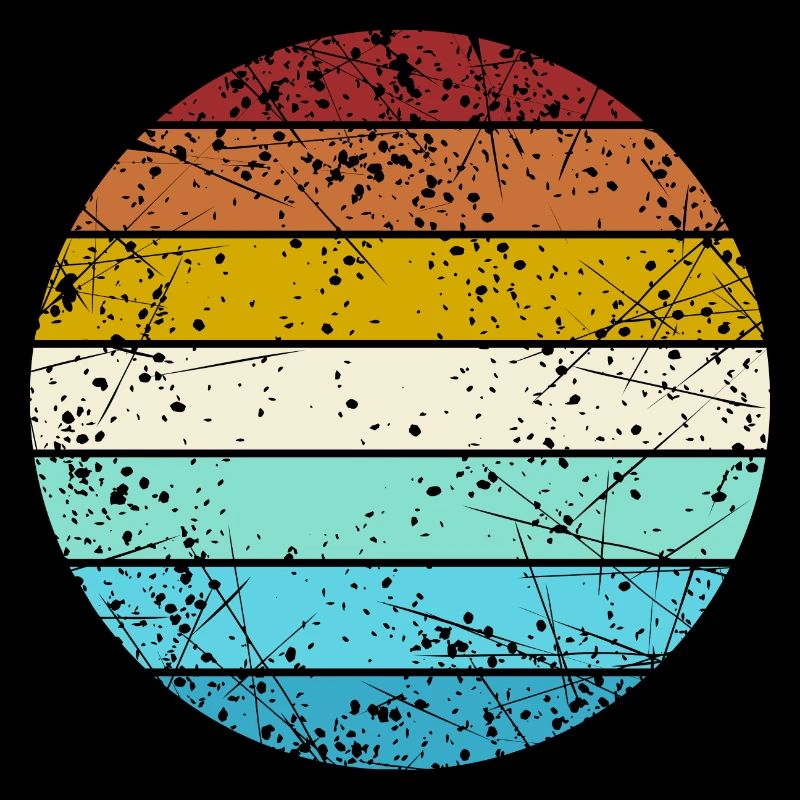 Retro Color Circle Vintage Look Basic Background