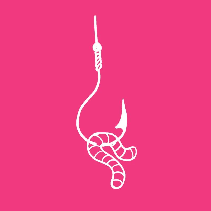 Fish hook with worm - gift idea for worm anglers