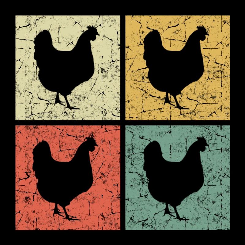 retro chickens