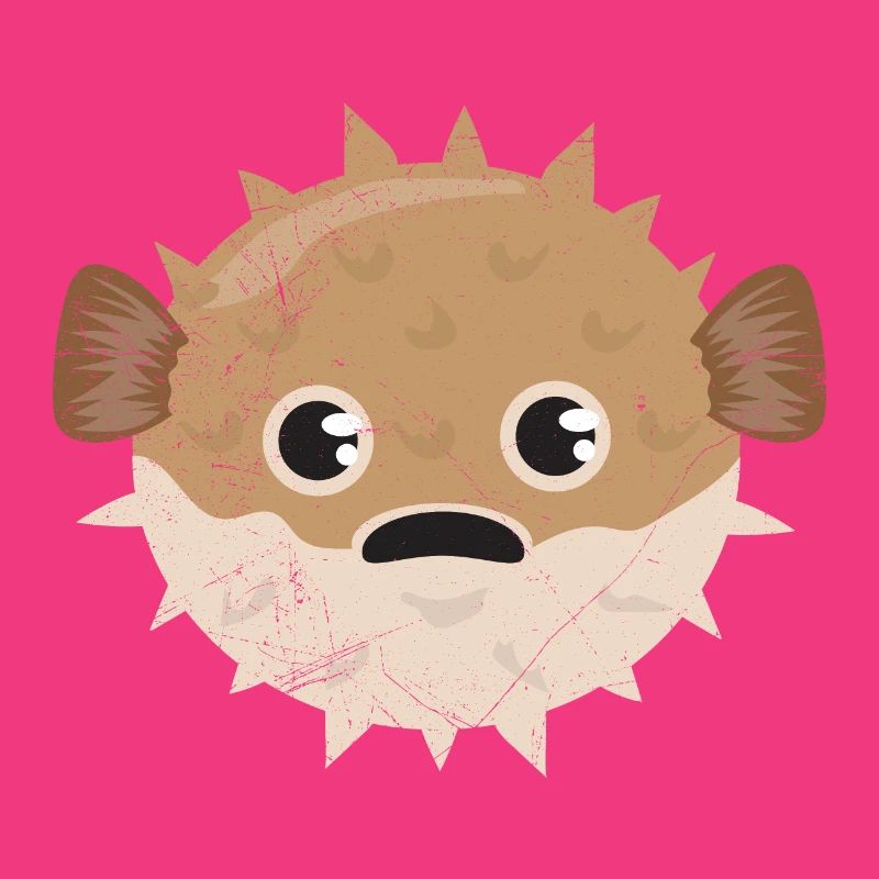 Pufferfish Grumpy Kids Funny Gift