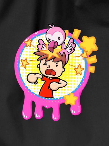 Flamingo Slime Cartoon