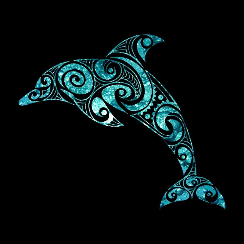 Blauer Ozean Delphin Muster