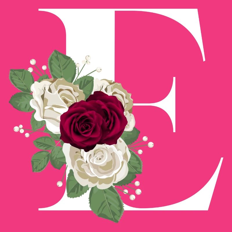 lettre E fleuris