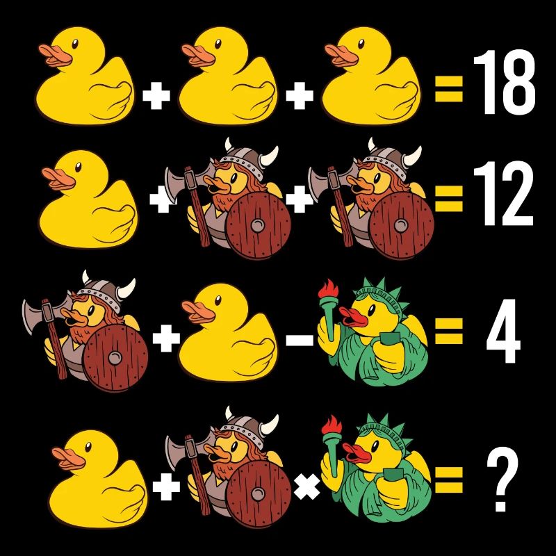 Ordre des opérations Quiz Canard en caoutchouc jaune Math T