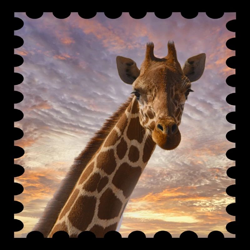 Giraffe at sunset