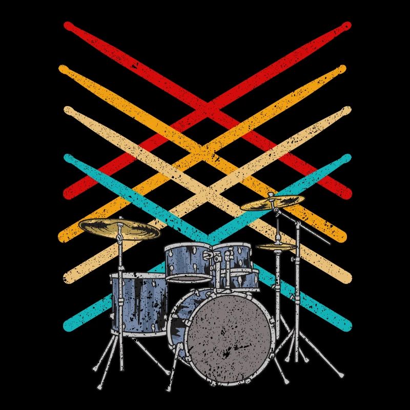 Retro Drum Sticks Music Drums fuuny gift Drummer