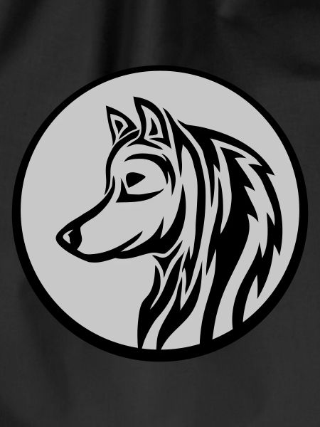 Round Wolf Tattoo