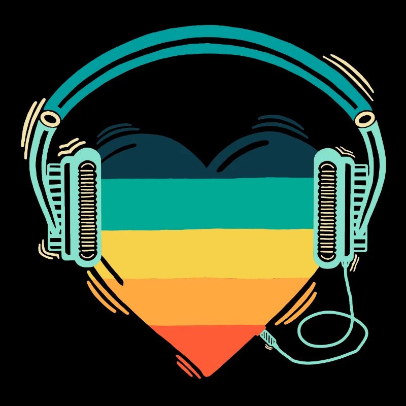 Heartbeat Retro Rainbow