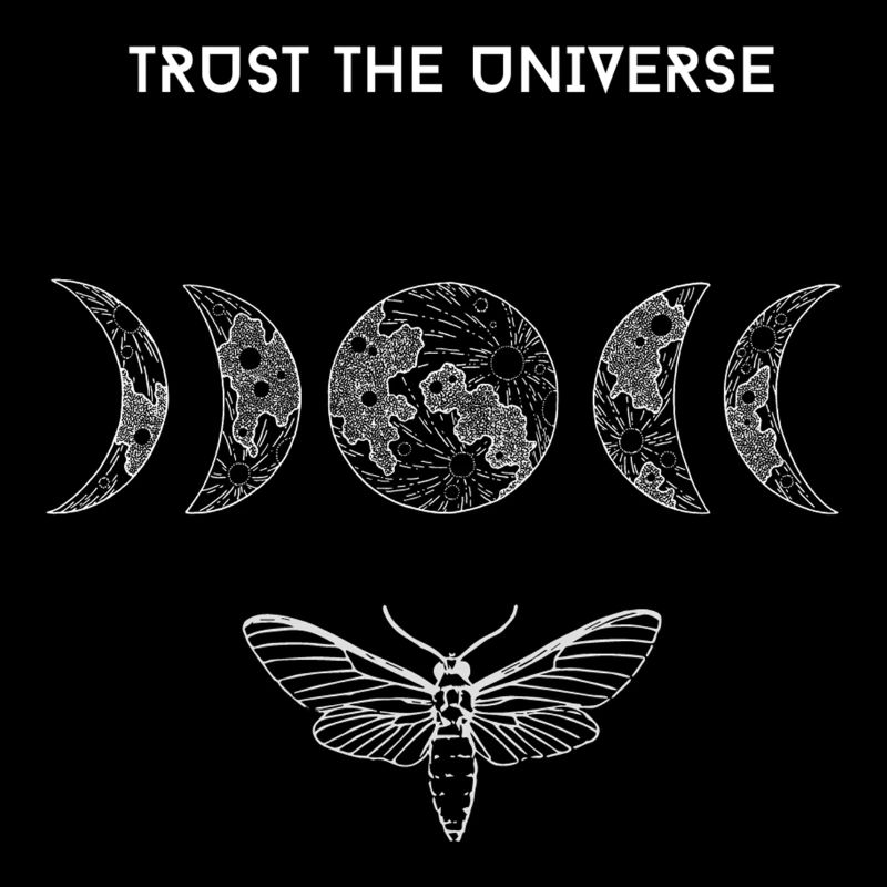 Moon Phases Mystical Astrology Moth Witch Zodiac