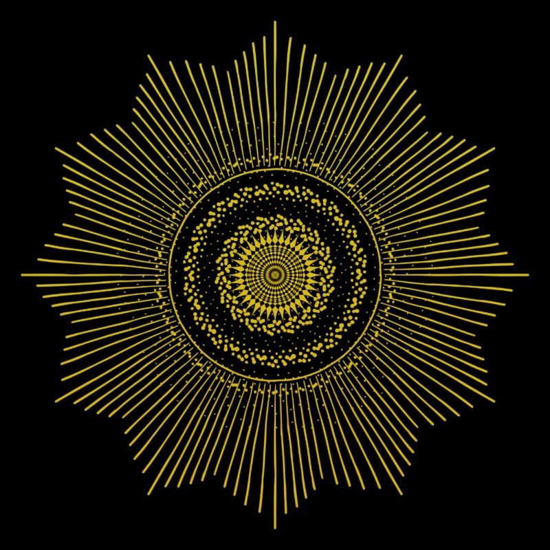 Mandala Sun Rays Gold